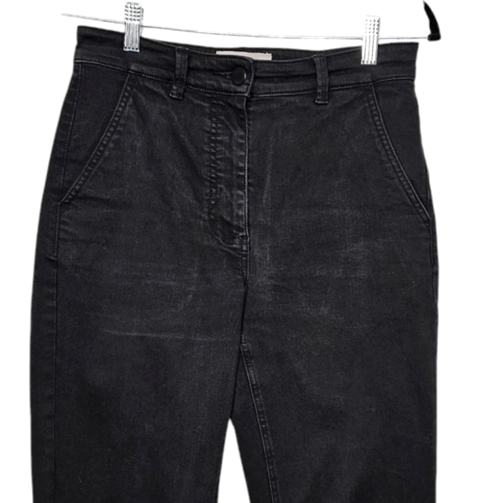 Everlane Cropped Straight Regular Black Denim Jeans Sz 4 - Picture 5 of 12